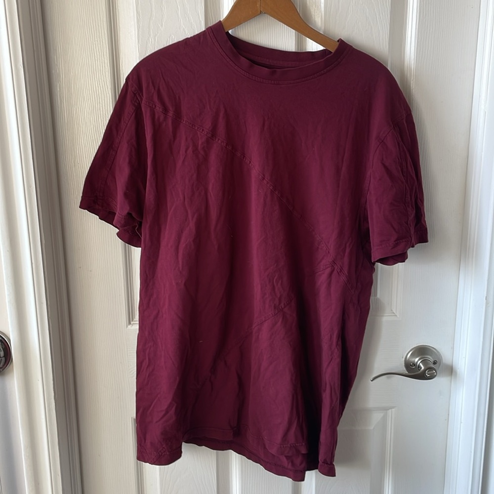 Wellington large men’s shirt in maroon purple red size large L cotton